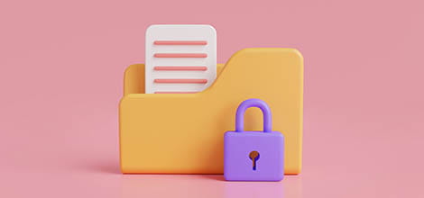 confidentiality file padlock